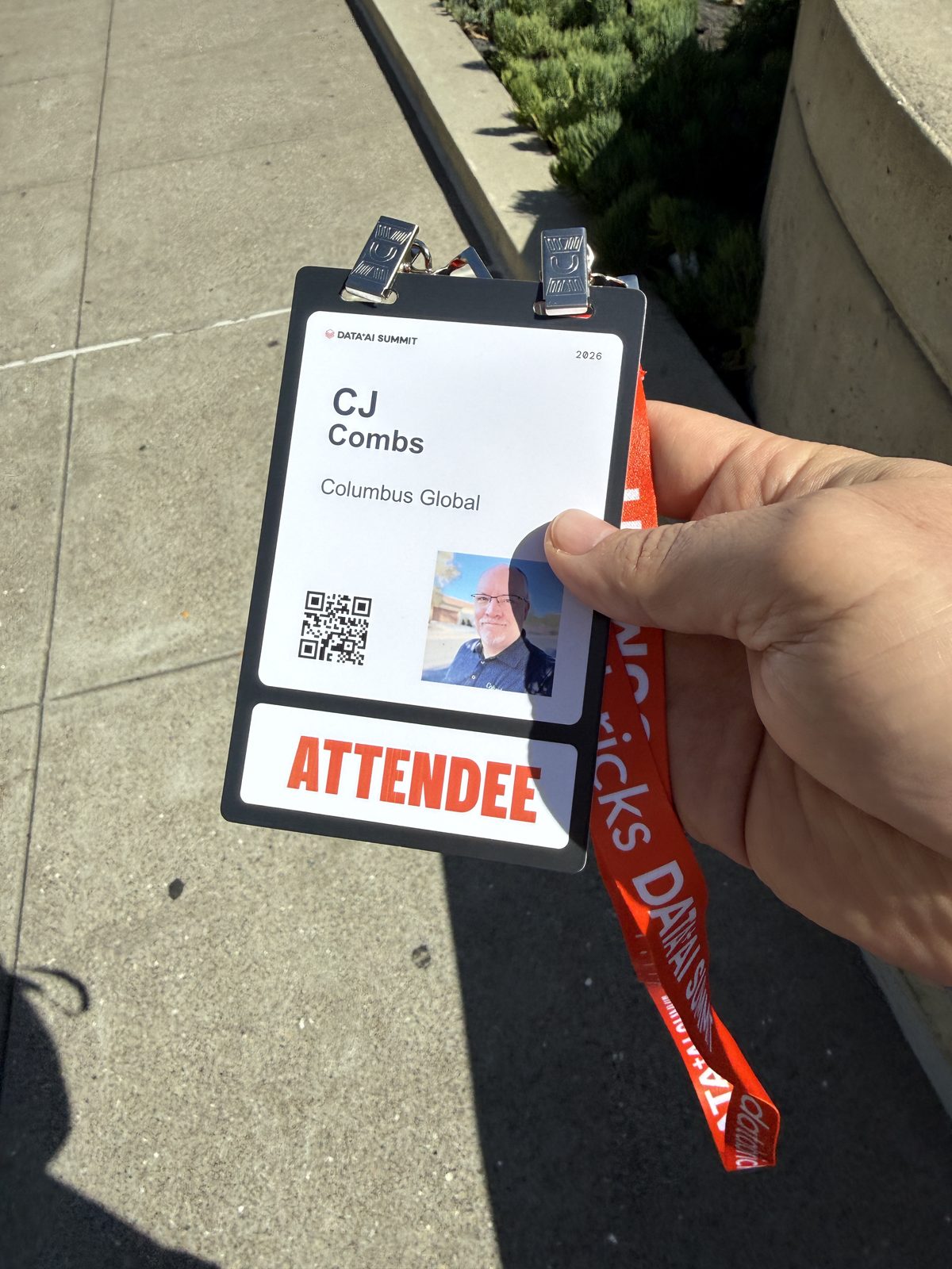 CJ Combs attendee badge